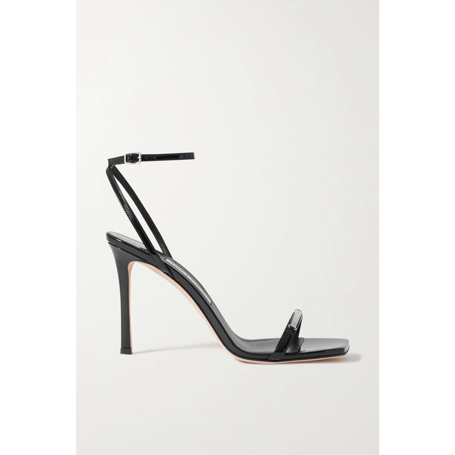 Jimmy Choo Jaxon 95 Patent-Leather Sandals Eu 37 $875